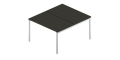 Сдвоенный стол на металлокаркасе RM-1(x2)+F-47